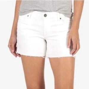 Kut from the KLOTH White Denim shorts